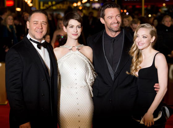 Russell Crowe, Anne Hathaway, Hugh Jackman, Amanda Seyfried Russell Crowe, Anne Hathaway, Hugh Jackman, Amanda Seyfried